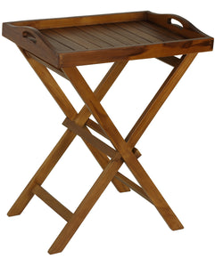 Bare Decor Kalos Indoor/Outdoor Tray Table in Solid Teak Wood