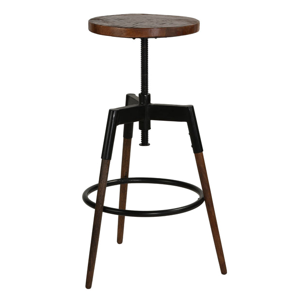 Bare Decor Cardinal Solid Wood Adjustable Swivel Bar Stool, 25 to 30 inches