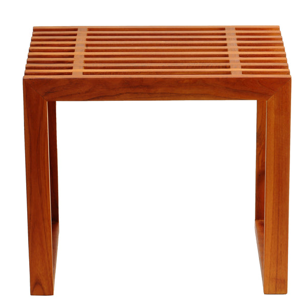 Bare Decor Slotted Arch Accent Table in Solid Teak Wood
