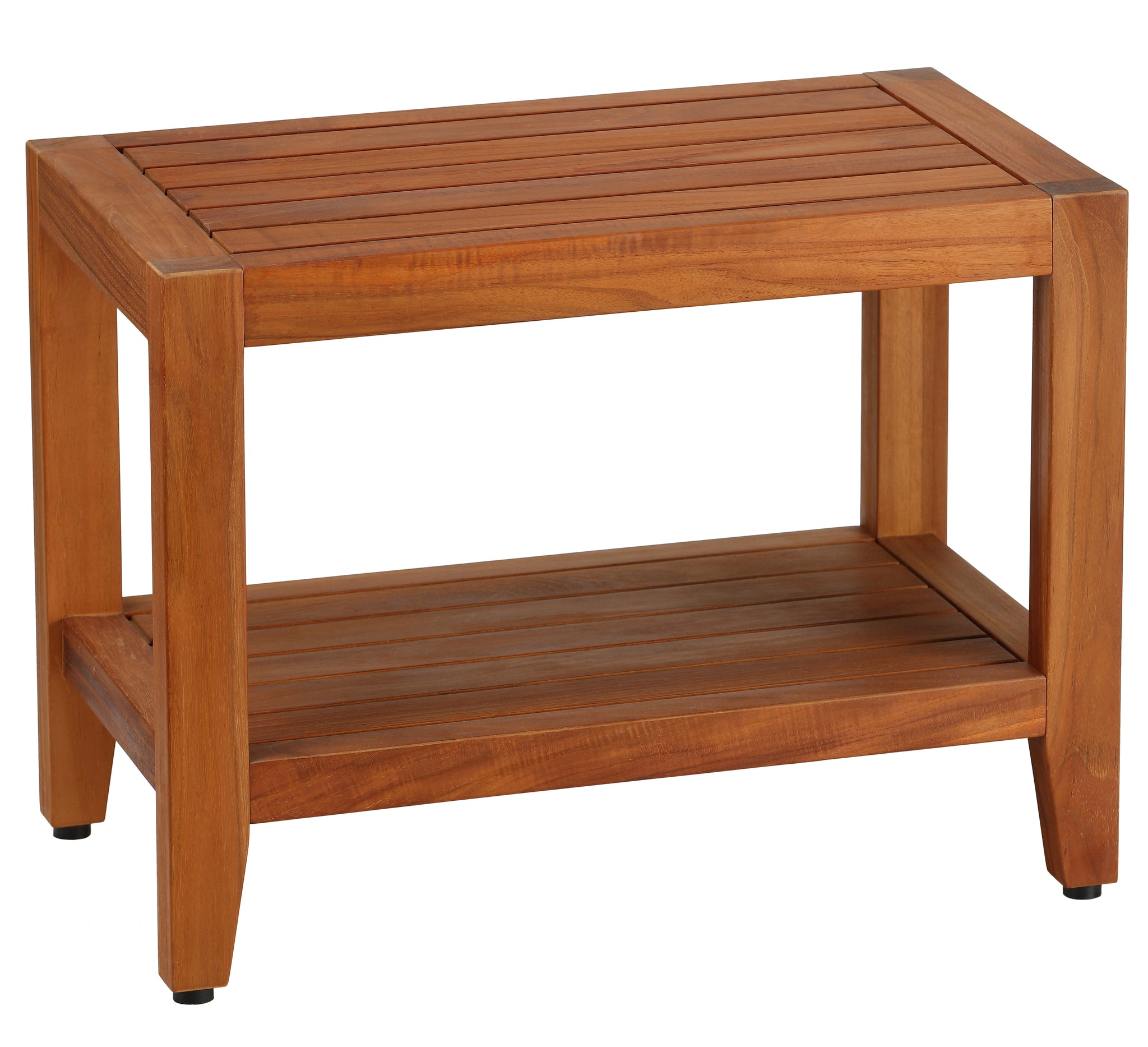 Bare Decor Serenity Spa 24" Bench with Shelf in Solid Teak Wood