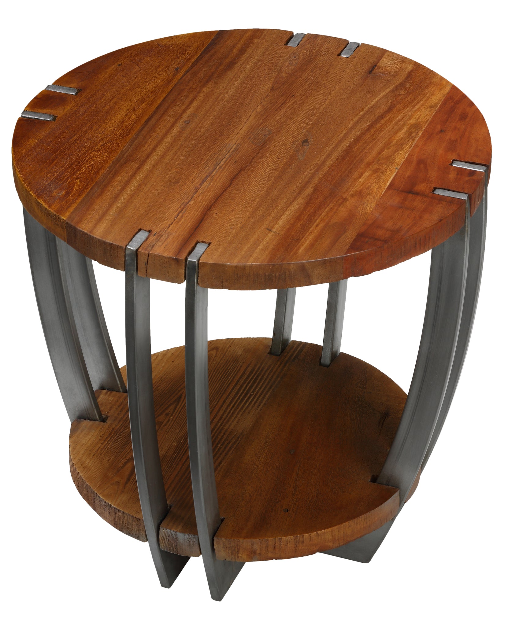 Bare Decor Hudson Metal and Wood End Table
