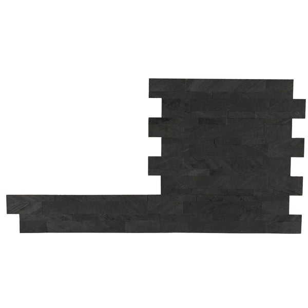 Bare Decor FlexRock Flat Grey Peel and Stick Tile in Real Slate Stone, 9 Sq Ft